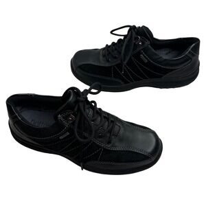 HOTTER 'Mist' Black Leather & Suede Gore-Tex Low Top Trainers Sneakers Sz‎ 8